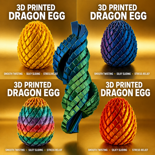 3D Printed Dragon Egg Fidget Toy – Creative Stress Relief Desk Toy